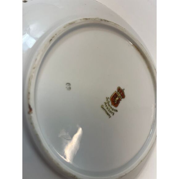 Schumann Bavaria Vintage Decorative Plate Fruit Design Gold Trim Pierced Border - Picture 5 of 6